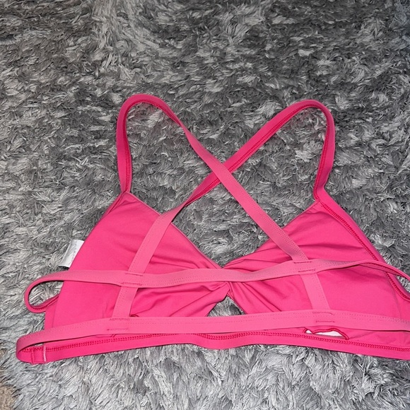 Abercrombie&Fitch Pink Criss Cross Pink Bathing Suit Top - Picture 3 of 5